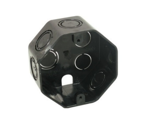 [CAG14] CAJA OCTAGONAL PLASTICA 4 PULG.X1/2 PULG.X3/4 PULG. GRIS AMANCO ...